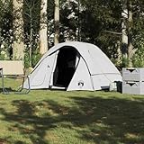 Modernes Campingzelt Weiß Verdunkelnd - Biwakzelt & Camping Tent mit Belüftung & Stromanschluss für Abenteuer im Freien (218 x 252 x 128 cm)