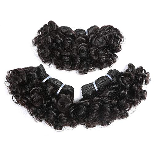 Chisu BC6I6P Peruvian Virgin Hair Short Bouncy Curly Human Hair Weave Bundles 6 Bundles 6 Inches thumb #2
