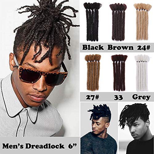 6” Dreadlock ad Synthetic Soft Fax T15213-Pop Hair Box Braid3Packsk Black）