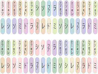 音阶贴纸 卡林巴用 片假名型 彩虹 17音・21音・34音