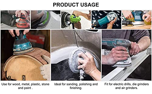 60 stuks schuurpapier, 125 mm klittenband, natte droge schuurschijven, waterschuurschijven, korrel 320/600/800/1200/1500/2000, excentrische schuurpapierset voor auto, metaal, hout - Afbeelding 8