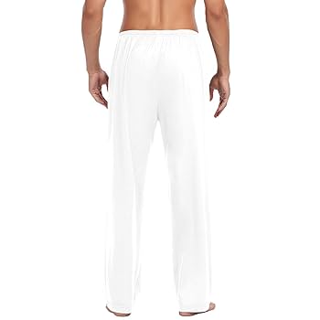Amazon.com: White Mens Pajama Pants Men's Pajama Bottoms