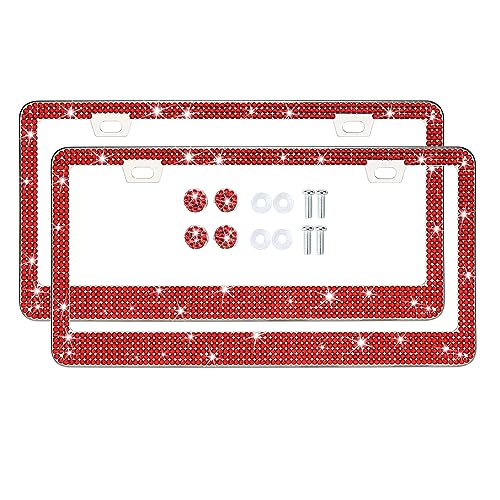 Tzarrot BCAU-RED-2 Bling License Plate Frame thumb #4
