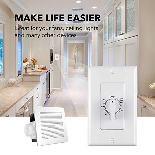Bn-Link BND-60/U48 Heavy Duty 60-Minute In-Wall Spring Wound Countdown Timer Switch thumb #4