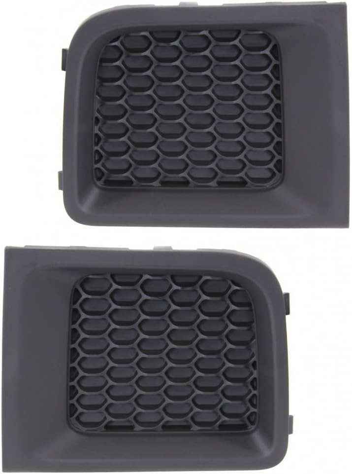 For Jeep Renegade 2015 2016 2017 2018 Bumper Grille Insert Driver and Passenger Side | Pair | Front | Outer | Textured Bezel | Replacement For CH1038176, CH1039176 | 5XB62LXHAA, 5XB63LXHAA