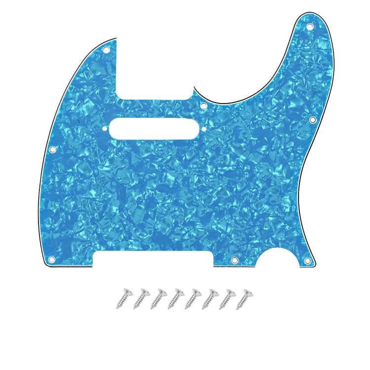 Pickguard Telecaster américain mexicain bleu nacré 8 trous plaque guitare
