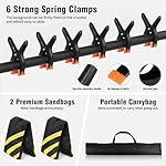 Backdrop Stand for Parties 10 x 8.5 FT, Heavy Duty Photography Backdrop Stand for Events, Video Shooting, Portable Photo Background Stand with Carry Bag, Sandbags, Spring Clamps - Image 4