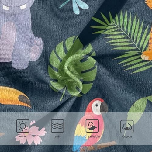 Toddlers Underwear Floral 2t Cotton Panties Little Girl Durable Undies Kids Briefs Cute Cartoon Jungle Animals Blue3