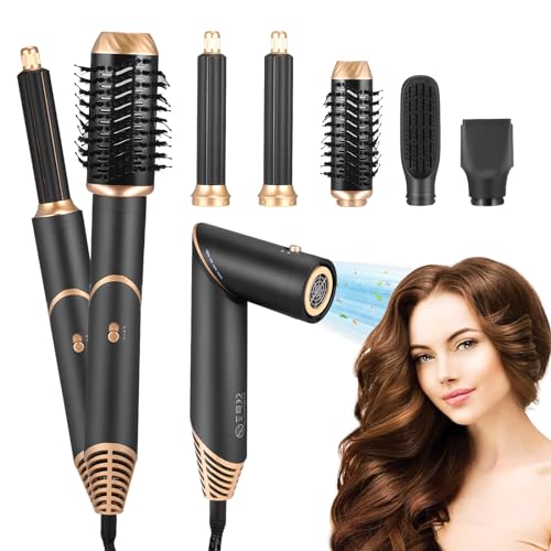 Cepillo Secador De Pelo, Air Styler set 5 en 1 Cepillo Secador, Thermal Brush, Cepillo Alisador, Imetec Air Wonder, Rizador de Pelo. Moldeador Pelo With Riza, Alisa, da Volumen, Alisa y Seca