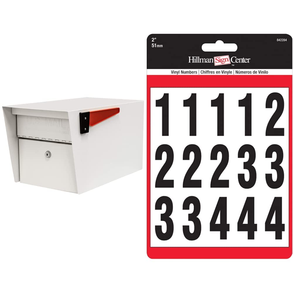 Mail Boss 7507 Curbside Mail Manager Security, White Locking Mailbox