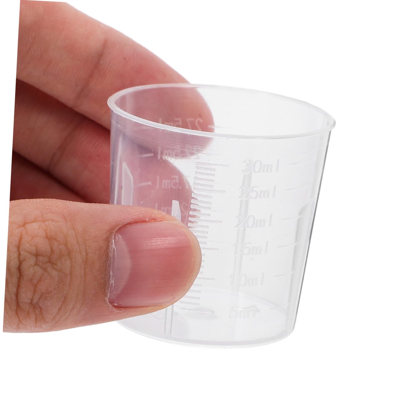 Mobestech Juego De 5 Vasos Medidores De Epoxi De Medición Precisa Pequeños Vasos Medidores Graduados De Plástico Para Mezclar Pigmentos 100 Unidades X 5