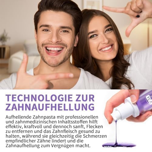 Zahnpasta Weisse Zähne,Strahlend Weiße Zähne,Zahnfleisch Reparatur,Effektive Verfärbungsentfernung,Schonende Zahnfleischpflege