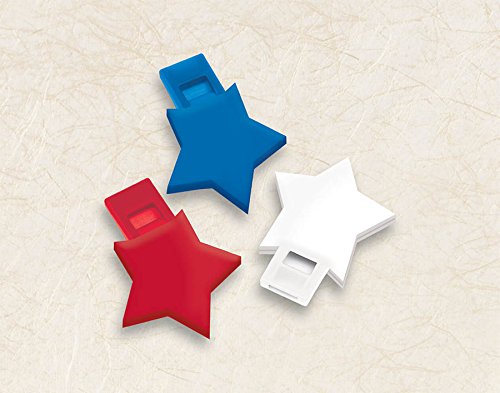 Amscan Star Spangled Fourth of July Party Patriotic Favor Set (12 Pack), Red, 7.9 x 5.75