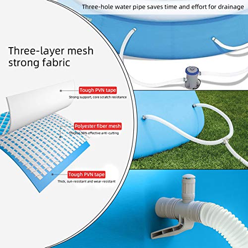 EPROSMIN 12 FT Inflatable Swimming Pool for Children Adults - Quick Set Round Swimming Pool Above Ground, Outdoor, Yard, Garden