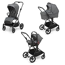 Foppapedretti Spritz I-Size, Sistema Modulare Combinato per Bambini, Navicella Passeggino e Seggiolino auto I-Size, Titanium