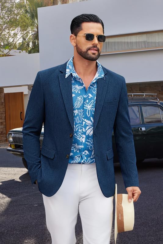 COOFANDY Men's Casual Blazer Sport Coats and Blazers Lightweight Two Botton Business Linen Blazer Suit Jacket - Image 4