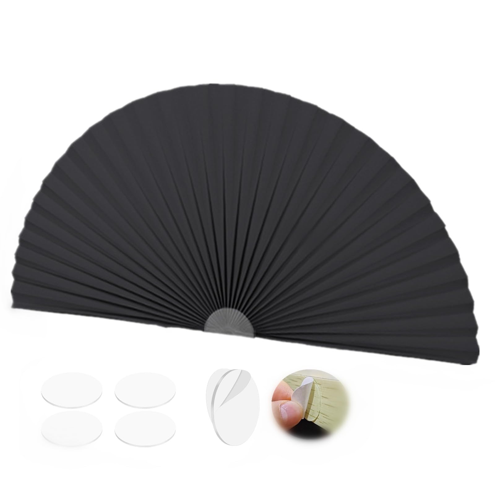 Half Moon Window Shade,Arch Window Shades Half Circle Self Adhesive Non-Woven Fabric Blinds Easy to Install Blackout for Room Kitchen Dining Room