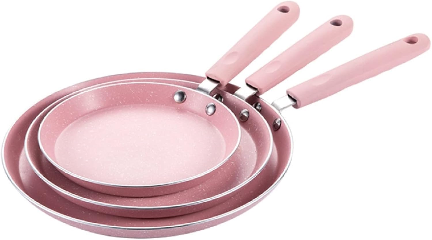 Frying Pans Flat Bottom Pan Pink Non Stick Pot For Gas Stoves And Cooker Use Mini Omelettes Fried Eggs Pancake 1Pcs 10 Inches