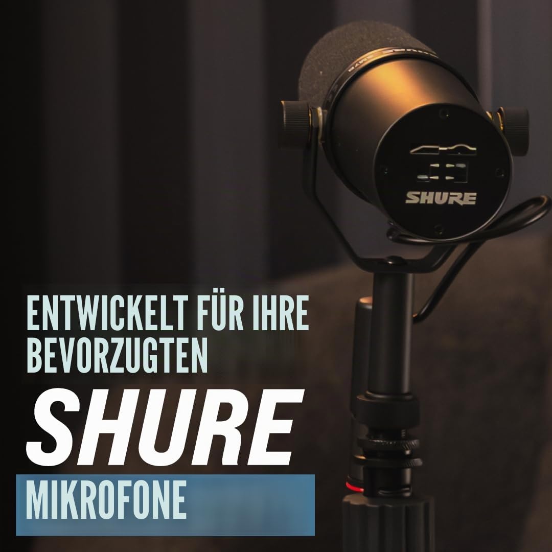Shure by Gator Höhenverstellbarer Desktop-Mikrofonständer mit 6"-Rundsockel, schwarz (SH-DESKTOP1)