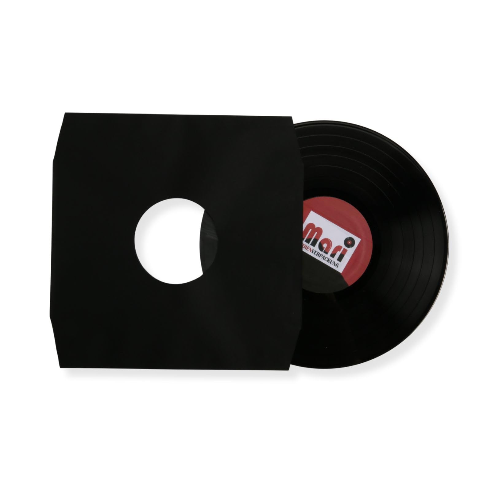 200 St. LP Schallplatten Innenhüllen schwarz mit Eckschnitt gefüttert Vinyl LP Maxi Single