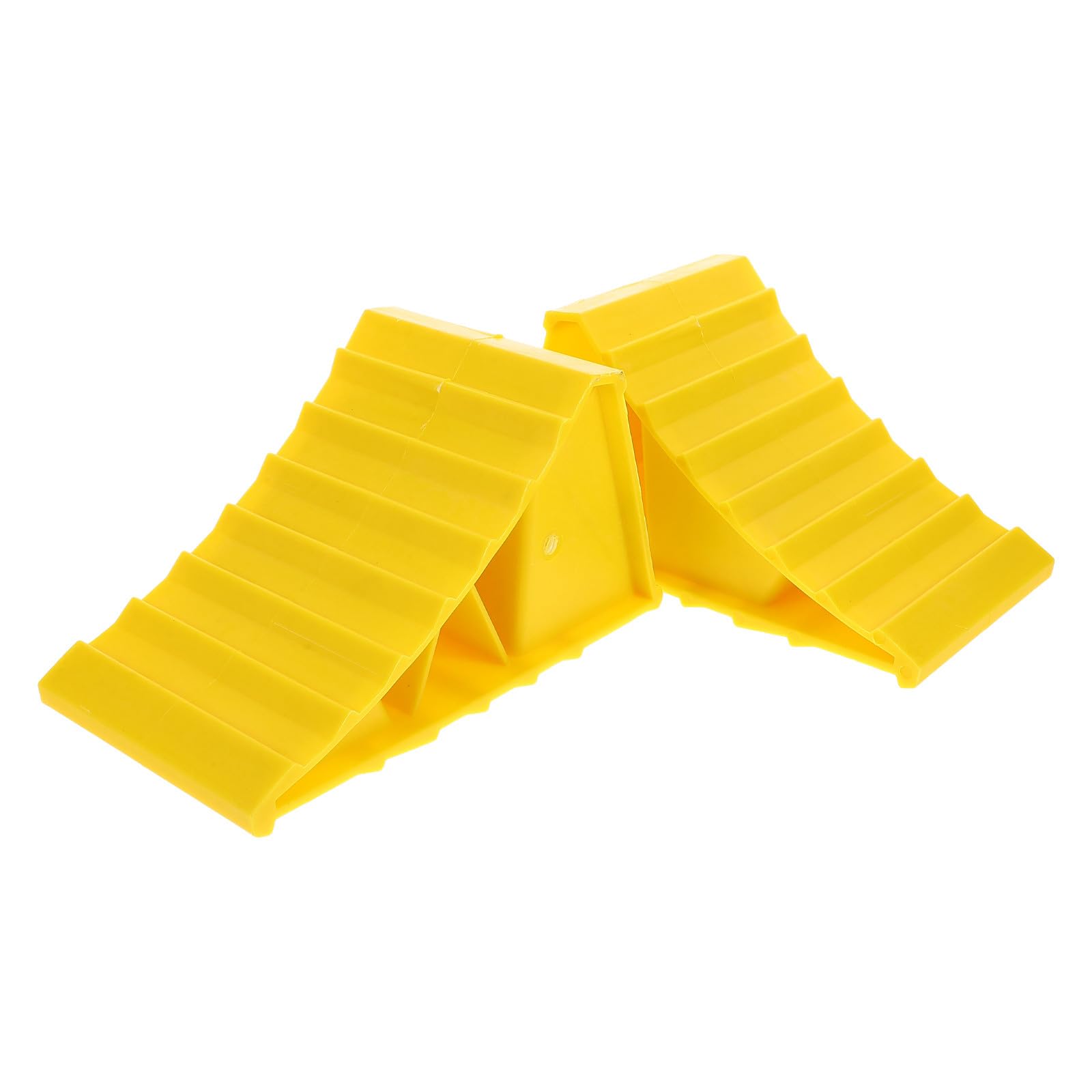 Radkeile 1 Paar Kunststoff 20X12X11cm Unterlegkeile für Pkw LKW und Nutzanhänger Anti Rutsch Zubehör für Garagen und Parkplatzschutz