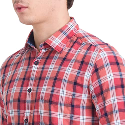 Image of Parx Cotton Dark Grey Casual Shirt for Men