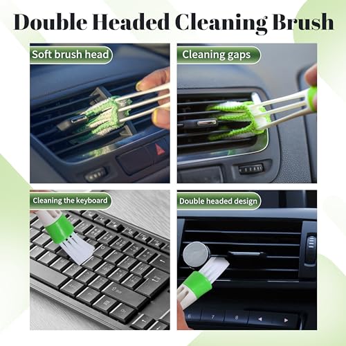 Yungeln Car Detailing Brush Set,12Pcs Auto Car Detailing Brush Set Car Interior Cleaning Kit Car Interior Detailing Brush Auto Detail Brush Car Dash Duster Brush for Automotive,Truck,SUV - Thumbnail 5