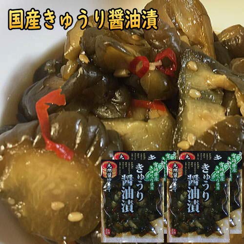 無添加・宮崎県産きゅうり醤油漬 100ｇ×4個