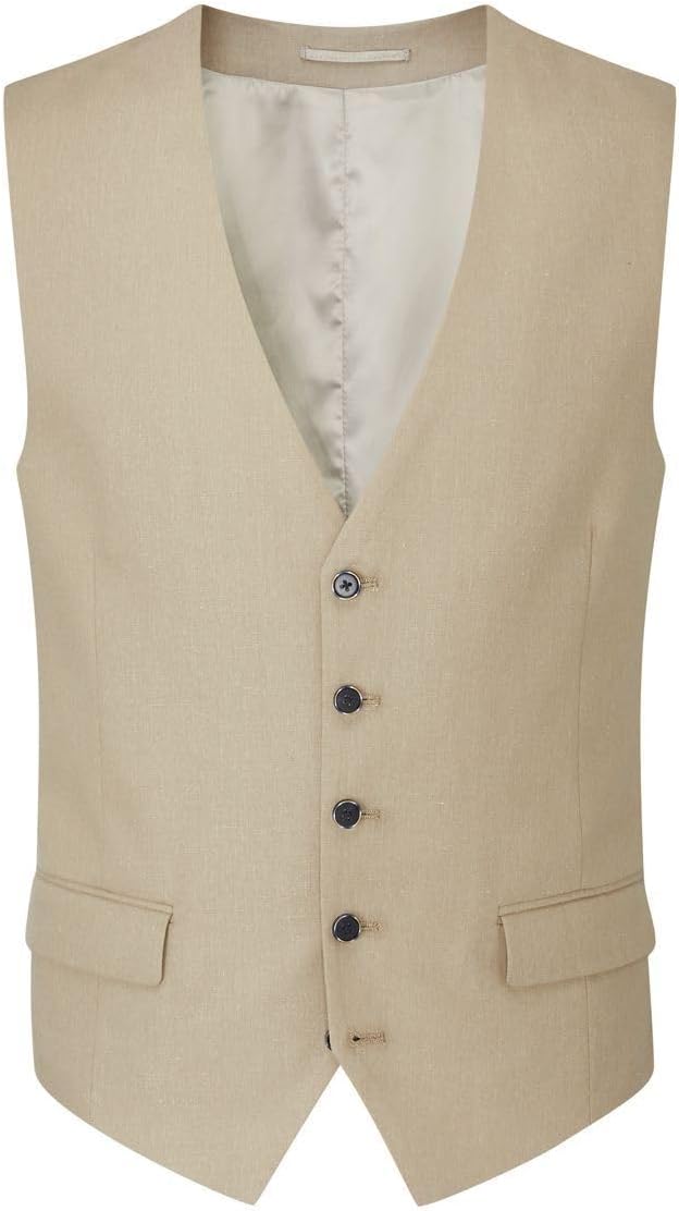 SkopesTuscany Waistcoat For Mens MM10058 in Stone, 52R to 62R