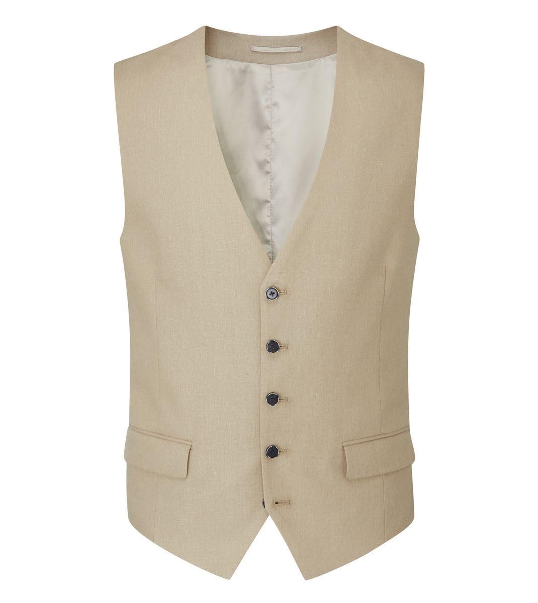 SkopesTuscany Waistcoat For Mens MM10058 in Stone, 52R to 62R