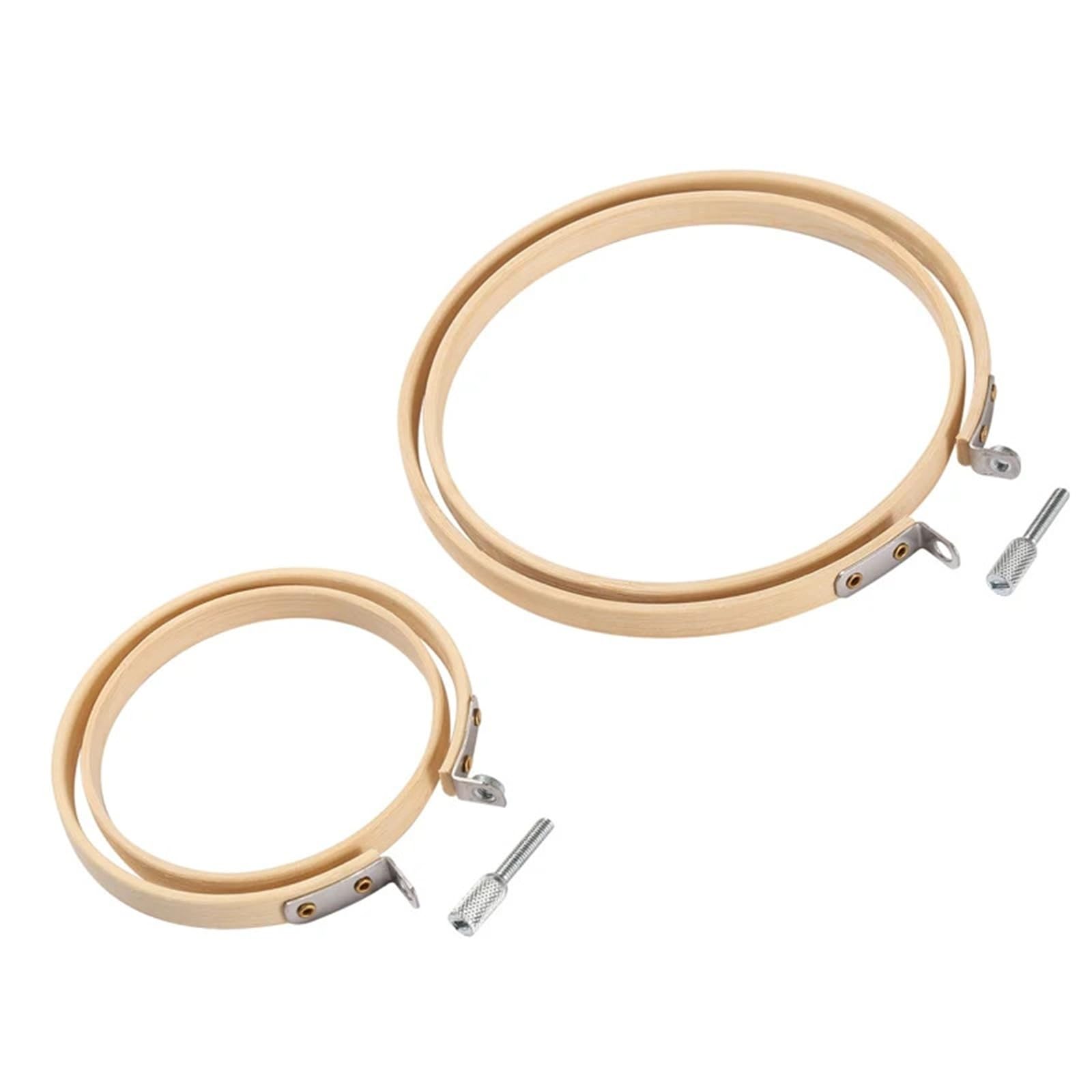 MRKU Soporte para Bastidor de Bordado DIY, Kit de Costura para Punto de Cruz, Anillo de 8-26 cm, Juego de Marcos de Madera, Anillos para Herramientas de Manualidades con Aguja, Anillo Circular
