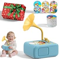 Kids Phonograph with 96 Audio Cards + 8 Recordable Cards, Early Learning Storytelling Machine, Educational Record Player Music Box, Toddler Toys for 3+ Years, New Year's Gift for Boys and Girls