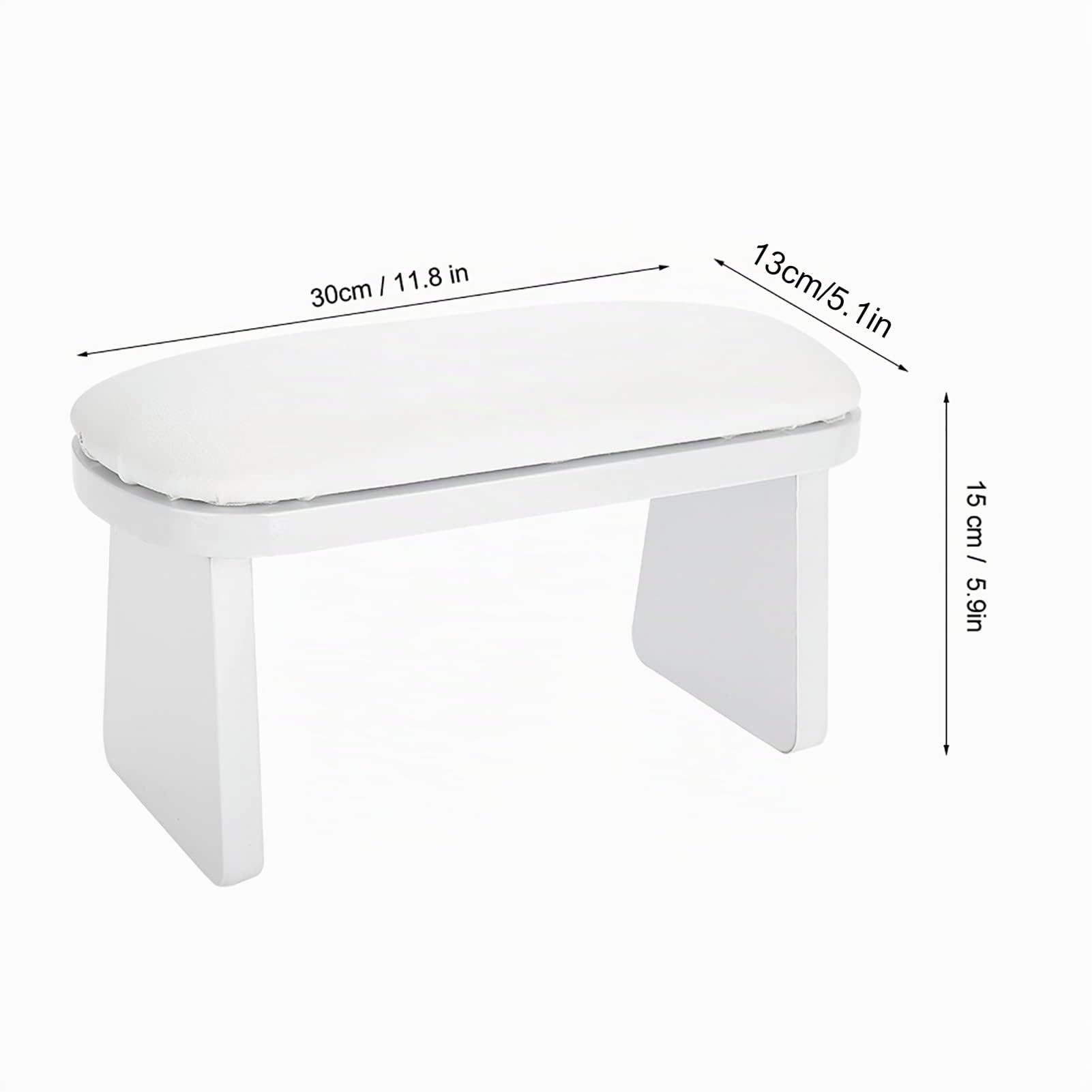 Poggiamano per Unghie, Cuscino per Manicure in Pelle Microfibra, Manicure Tool Hand-rest Cuscini, Supporto per Salon di Manicure per Braccioli, Bianco