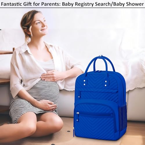 Image of Tenot Diaper Bag Backpack Tote for Women Large Capacity, Baby with Insulated Pockets Multifunctional Bags For Girl Boy Waterproof Boys Girls Mama Maternity Travel Royal Blue