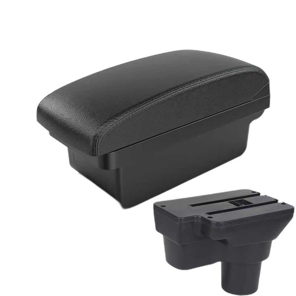FSOZDBBPL For Hyundai Solaris For Solaris 2 For Accent For Verna 2017-2022 Car Armrest Box Storage Box Accessories Interior Parts(A2 Black line NO USB)