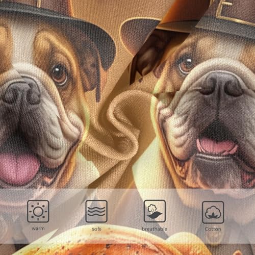 Toddler Underwear Custom 2t Cotton Little Girl Panties Funny Undies Kids Briefs Cozy Thanksgiving Cheerful Bulldogs3