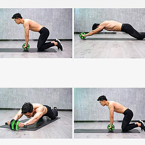 BESPORTBLE Kit de exercício de 3 rodas com alça antiderrapante, ferramenta de treinamento abdominal,