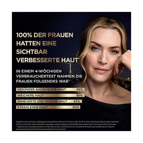 L'Oréal Paris Anti-Aging Nachtserum zur Förderung der Zellregeneration, Mit Antioxidantien und Vitamin E, Age Perfect… – Bild 4