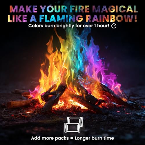 Magical Flames Fire Color Changing Packets Fire Pit (25 Pack), Fire Color Packets for Camping Essentials, Campfire, Bonfire & Fireplaces, Campfire Accessories - Image 3