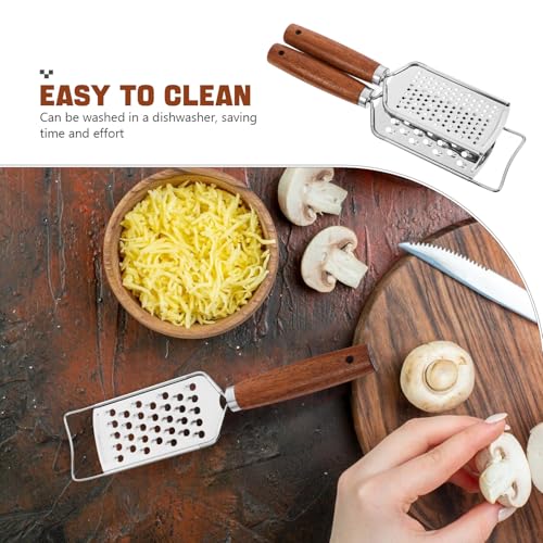 Set de 2 ralladores multiuso de acero inoxidable con mango antideslizante miniatura 3
