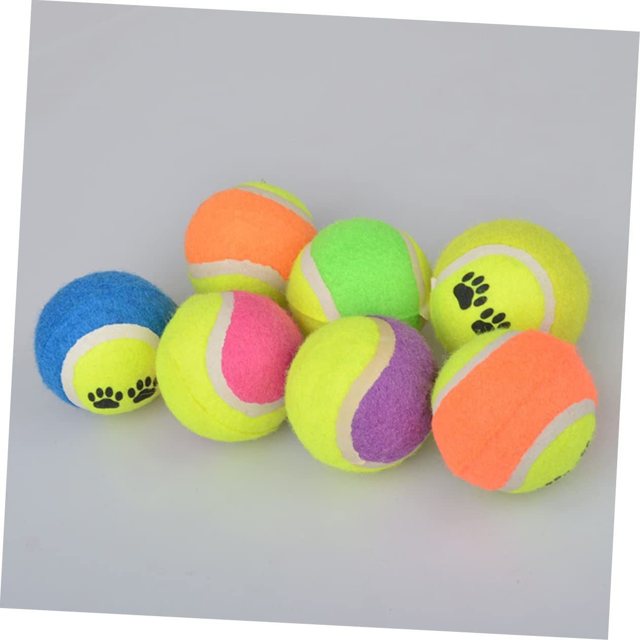 POPETPOP 16stücke Hundeball Aus Gummi Für Welpen Und Haustiere Kleine Tennisbälle Zum Werfen Und Apportieren Farbenfrohes Kauspielzeug Für Hunde Zum Energieabbau