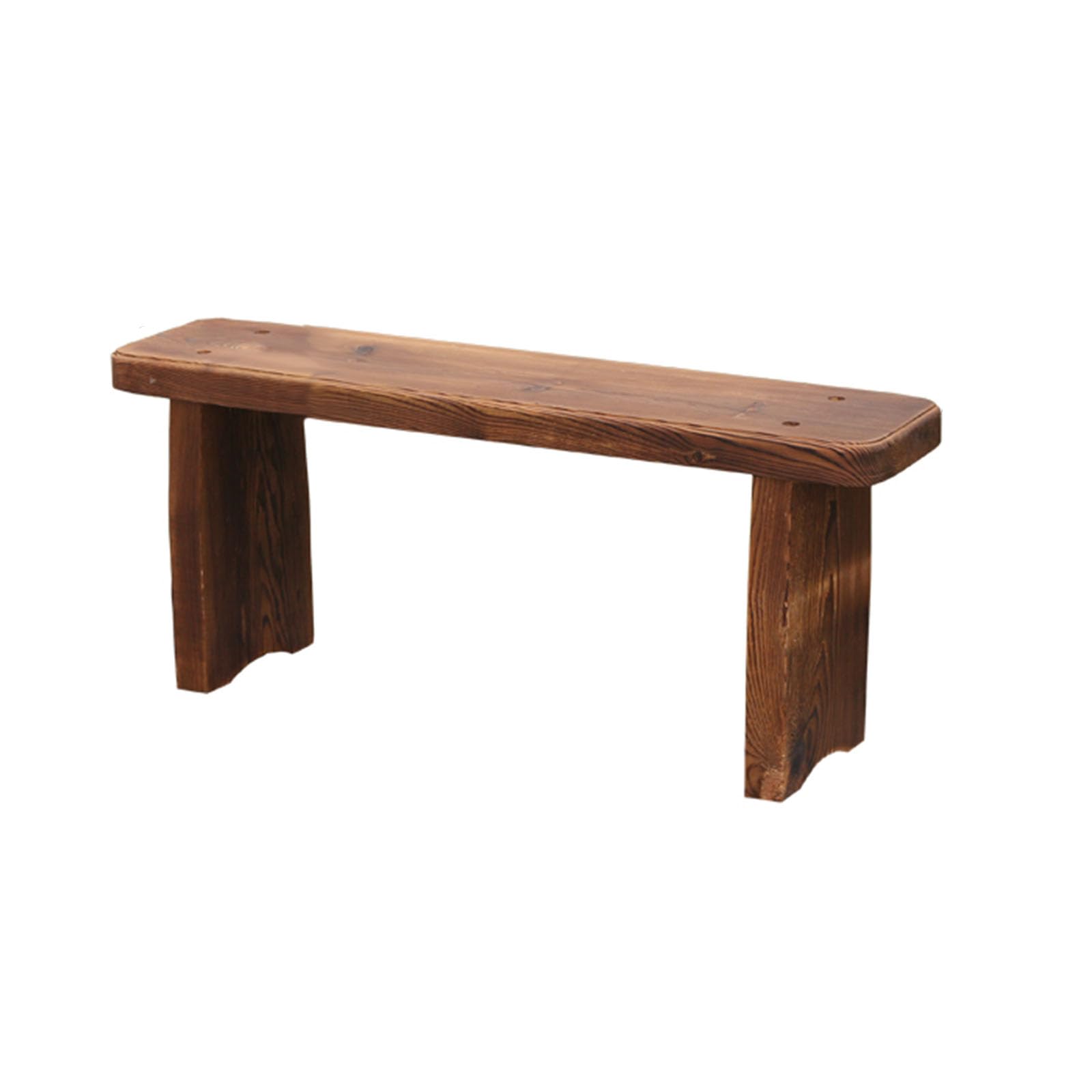 Banc de jardin en bois massif compact d'extérieur structure robuste 61x35cm