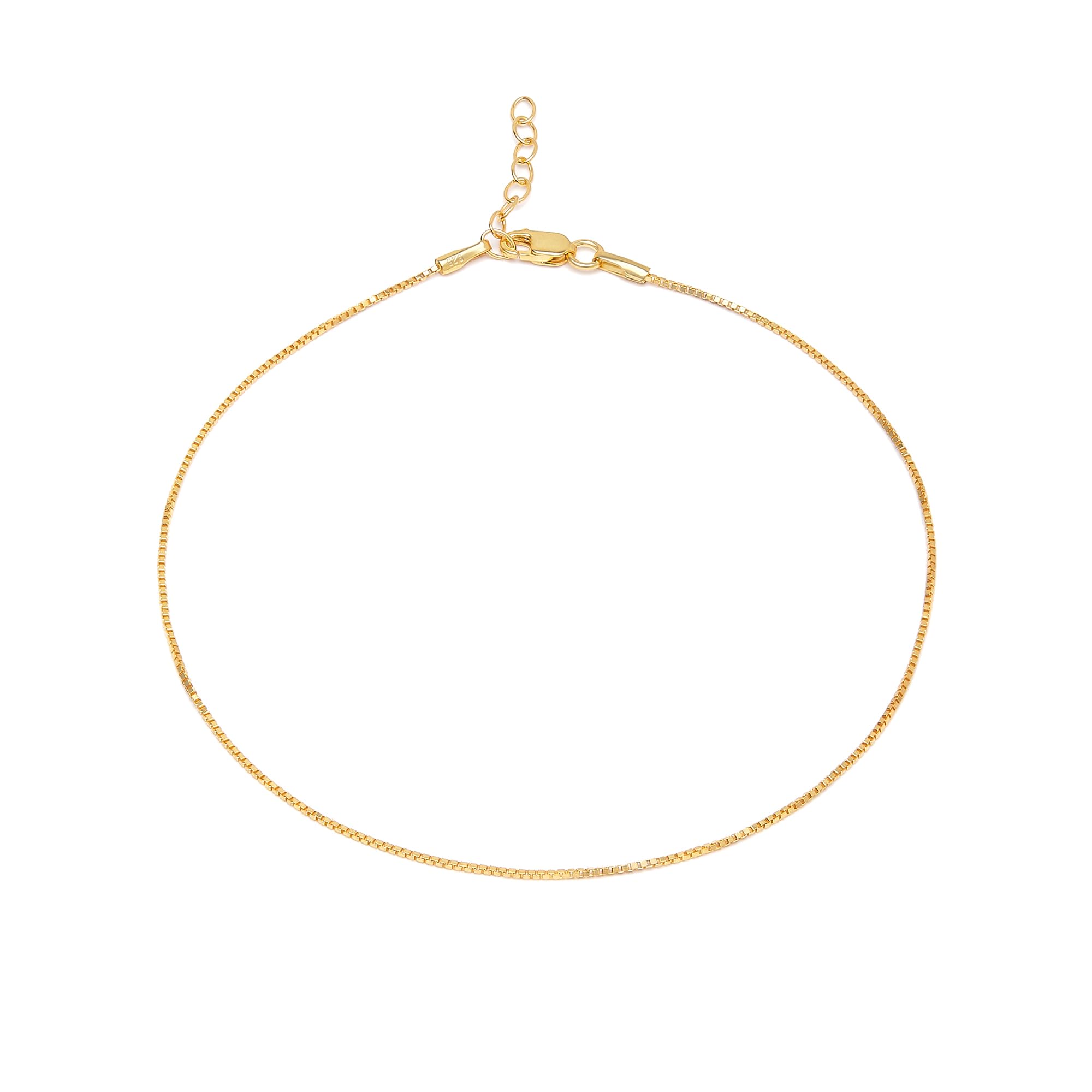 zavya 925 Sterling Silver Modest Chain Gold Anklet (Single) | Gift for Wife and Girlfriend | With Certificate of Authenticity & 925 Stamp|Mother's Day-picture-28