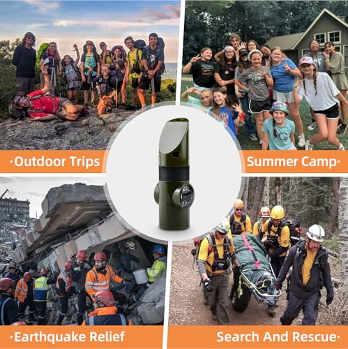 Emergency Survival Whistle, 7-in-1 Outdoor Multifunctional Tool Safety Whistle with Lanyard, Ideal for Kayaking, Boating, Hiking, Camping, Climbing, Hunting, Fishing, Rescue Signaling - Image 6