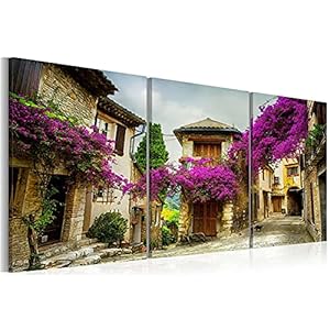 Charmante gas, landschap, ingelijst, decoratief schilderij, muurkunst, canvas, print, poster, 3 panelen, afbeelding…
