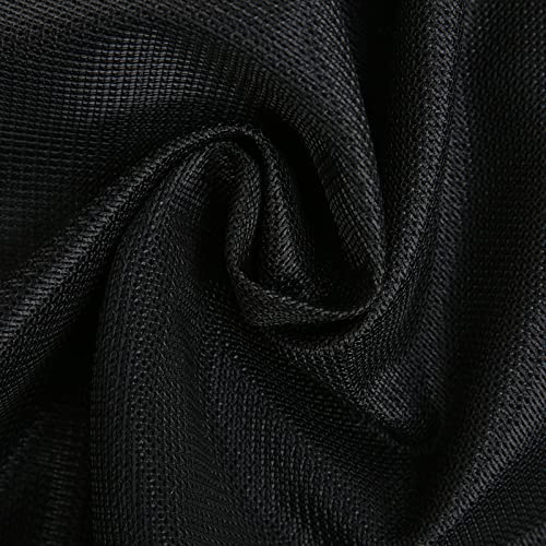 Tissu de grille de haut-parleur en polyester anti-poussière noir durable - 7