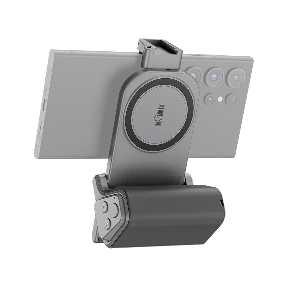 Poignée De Caméra Magnétique Pour Téléphone Avec Télécommande Bluetooth - Compatible Trépied, Support Froid, Rose