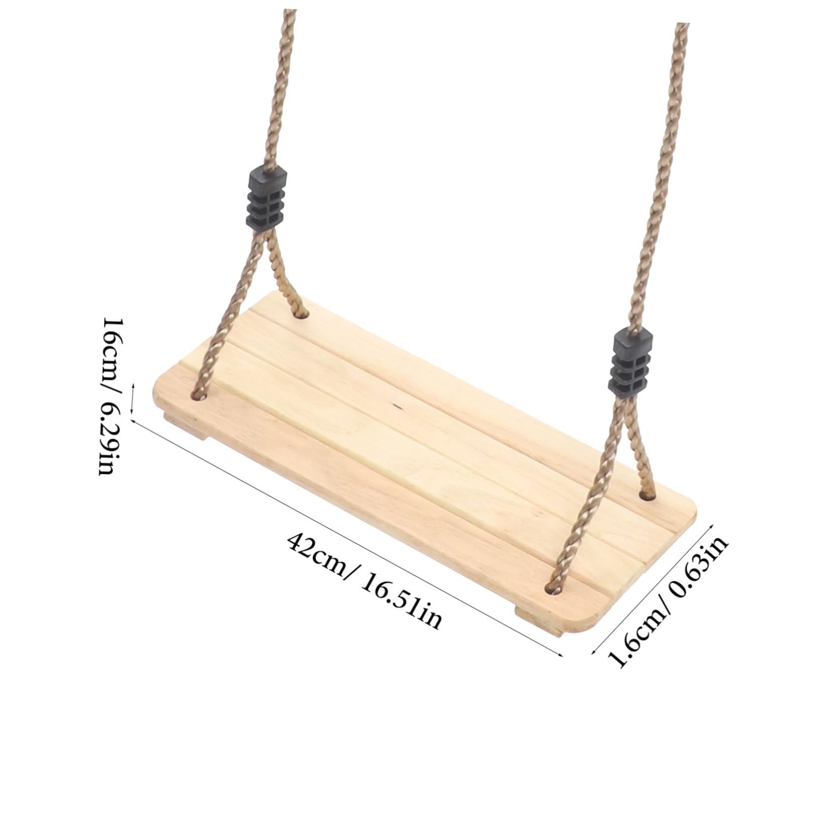 HEMOTON Indoor Outdoor Wooden Swing Garden Hanging Swing for Boys and Girls Equipment