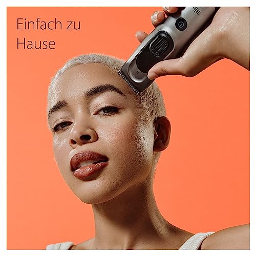 Braun trimer za kosu serije 7, šišač i brijač za muškarce, trimer za kosu s ultra oštrim oštricama, 17 dužina, 2 češlja nastavka, 50 min. baterija, periva, HC7390, siva