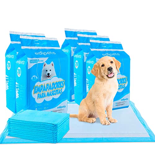 Edipets, Empapadores Perros, 60x90 cm, (100 Unidades), Alfombrillas Higiénica Desechables para Mascotas, Toallitas de Entrenamiento y Adiestramiento, Absorbentes,Resistente a Prueba de Fugas Cover